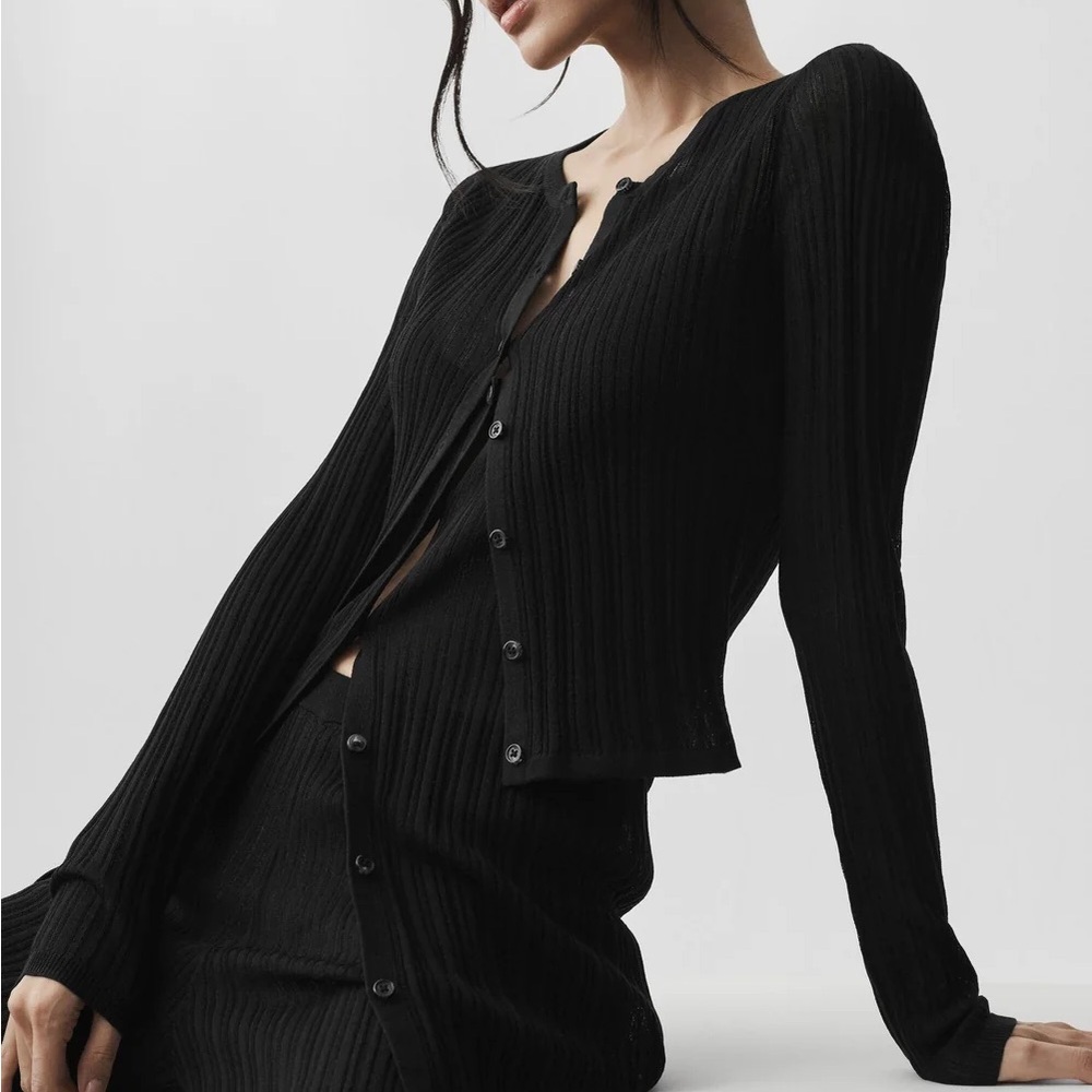 Alo Yoga Sweater Sunlit Cardigan Black S